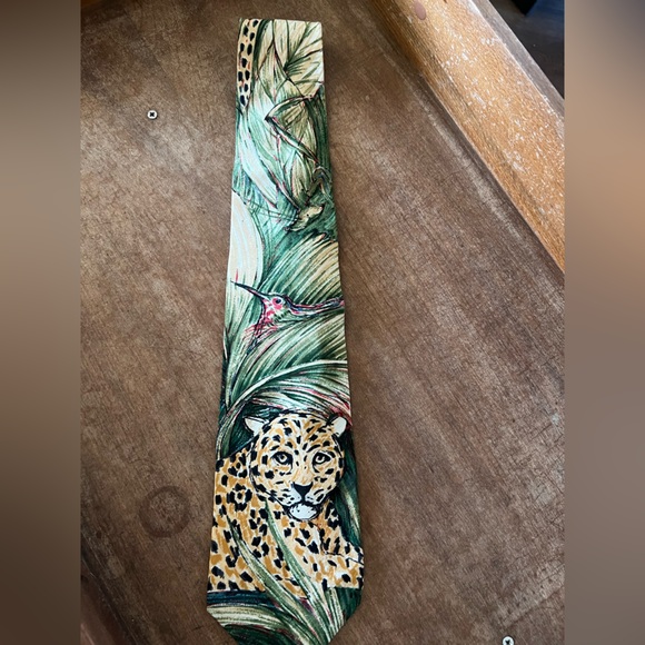 Vintage WWF World Wildlife Fund 1991 100% silk Jaguar tie design number 127 - Picture 3 of 6